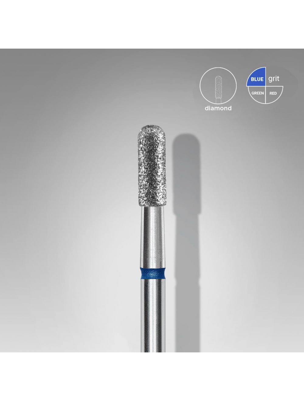 Staleks Diamond Bit - Rounded Cylinder Blue 2,3mm/6,5mm